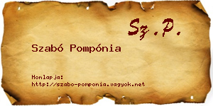 Szabó Pompónia névjegykártya